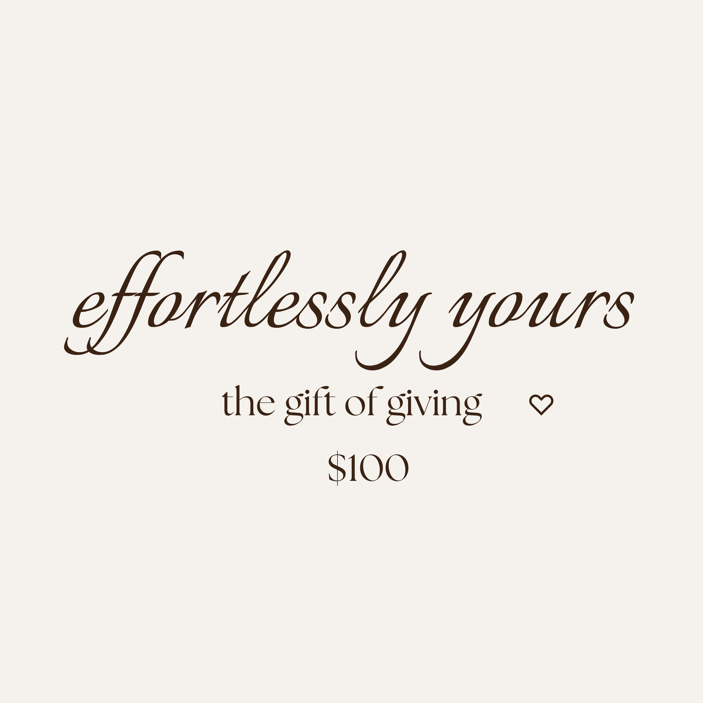 Effortlessly Yours Gift Card