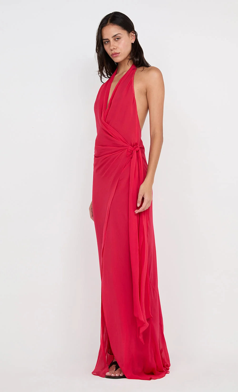 BEC & BRIDGE Soneva Wrap Dress Strawberry