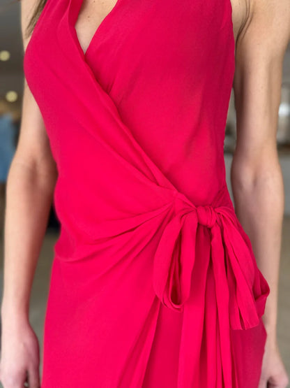 BEC & BRIDGE Soneva Wrap Dress Strawberry